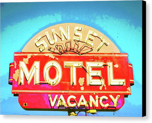 Vintage Motel Sign - Canvas Print