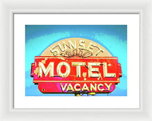 Load image into Gallery viewer, Vintage Motel Sign - Framed Print