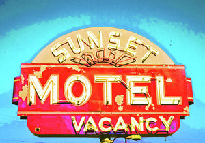 Vintage Motel Sign - Art Print