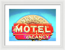 Load image into Gallery viewer, Vintage Motel Sign - Framed Print