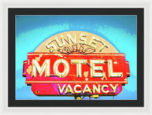 Load image into Gallery viewer, Vintage Motel Sign - Framed Print