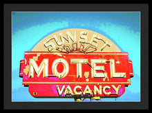 Load image into Gallery viewer, Vintage Motel Sign - Framed Print