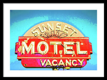 Load image into Gallery viewer, Vintage Motel Sign - Framed Print