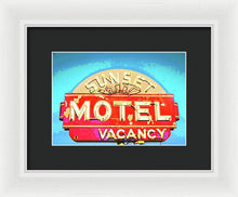 Load image into Gallery viewer, Vintage Motel Sign - Framed Print