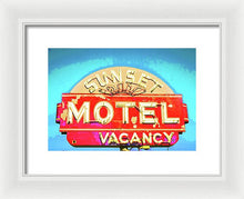 Load image into Gallery viewer, Vintage Motel Sign - Framed Print