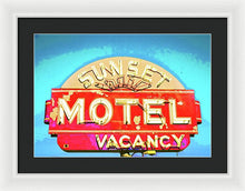 Load image into Gallery viewer, Vintage Motel Sign - Framed Print