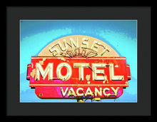 Load image into Gallery viewer, Vintage Motel Sign - Framed Print