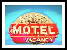 Load image into Gallery viewer, Vintage Motel Sign - Framed Print