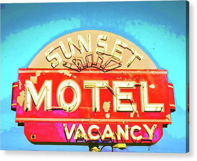 Vintage Motel Sign - Acrylic Print