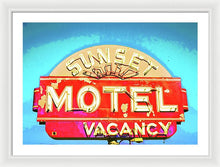 Load image into Gallery viewer, Vintage Motel Sign - Framed Print