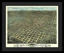 Load image into Gallery viewer, Old Map Of Atlanta 1871 - Framed Print