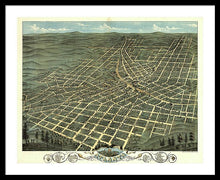 Load image into Gallery viewer, Old Map Of Atlanta 1871 - Framed Print