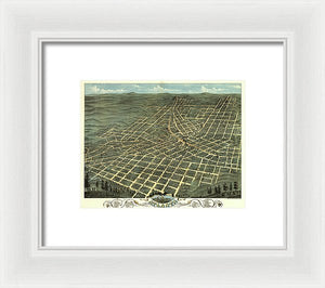 Old Map Of Atlanta 1871 - Framed Print