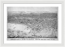 Load image into Gallery viewer, Old Birds Eye View Map Of Chicago 1879 - Framed Print