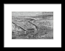 Load image into Gallery viewer, Old Map Of Birds Eye View Of New York City 1855 - Framed Print