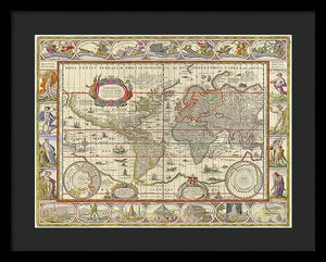 Old World Map  - Framed Print