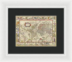 Old World Map  - Framed Print