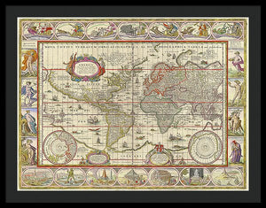 Old World Map  - Framed Print