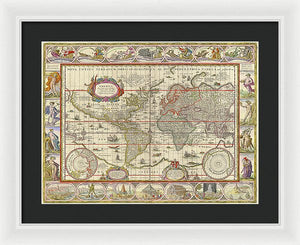 Old World Map  - Framed Print