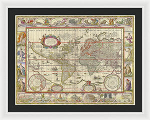 Old World Map  - Framed Print