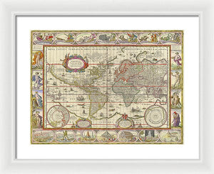 Old World Map  - Framed Print