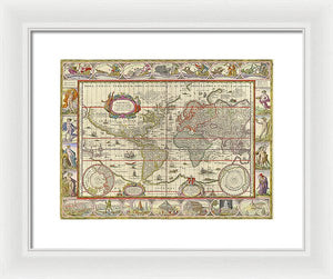 Old World Map  - Framed Print