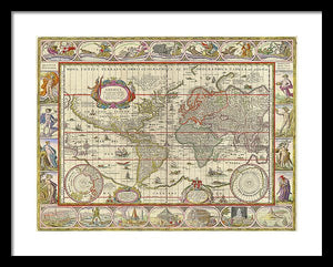 Old World Map  - Framed Print