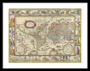 Old World Map  - Framed Print