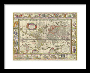 Old World Map  - Framed Print