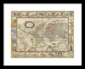 Old World Map  - Framed Print