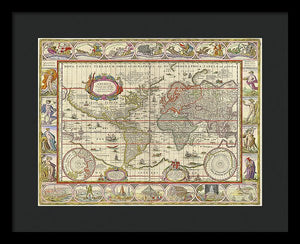 Old World Map  - Framed Print