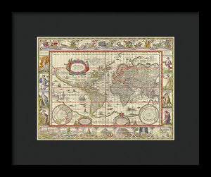 Old World Map  - Framed Print