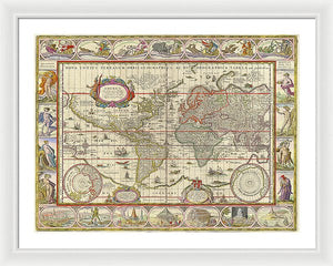 Old World Map  - Framed Print