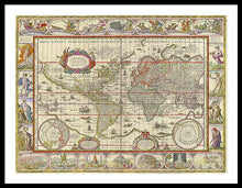 Load image into Gallery viewer, Old World Map  - Framed Print