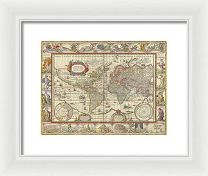 Old World Map  - Framed Print