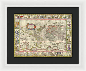 Old World Map  - Framed Print