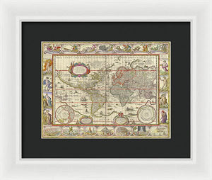 Old World Map  - Framed Print