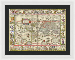 Old World Map  - Framed Print