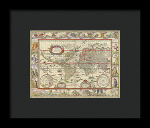 Old World Map  - Framed Print