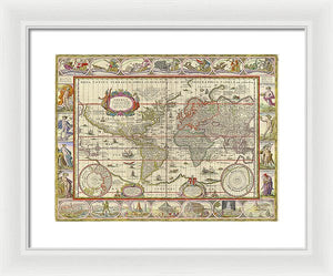 Old World Map  - Framed Print