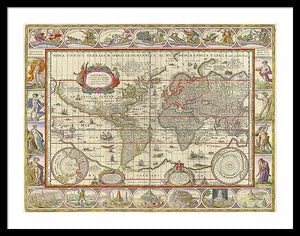 Old World Map  - Framed Print