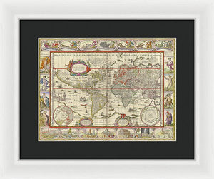 Old World Map  - Framed Print