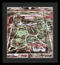 Load image into Gallery viewer, Old Map Of Central Park 1860 - Framed Print