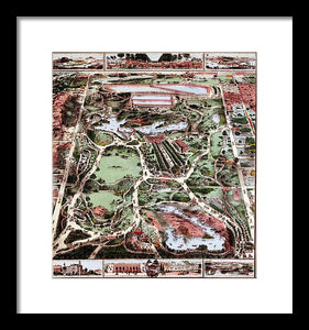 Old Map Of Central Park 1860 - Framed Print