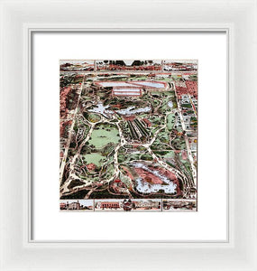 Old Map Of Central Park 1860 - Framed Print