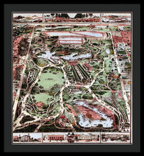 Load image into Gallery viewer, Old Map Of Central Park 1860 - Framed Print