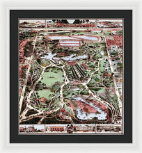 Load image into Gallery viewer, Old Map Of Central Park 1860 - Framed Print