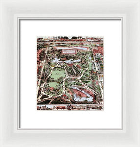 Old Map Of Central Park 1860 - Framed Print