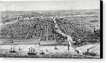 Load image into Gallery viewer, Old Map Of Chicago In 1853 - Canvas Print