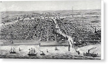 Load image into Gallery viewer, Old Map Of Chicago In 1853 - Canvas Print